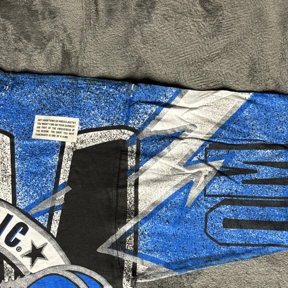 Vintage RARE 90s Orlando Magic Johnson AOP All Over Print T-Shirt Oversized M - Picture 5 of 16